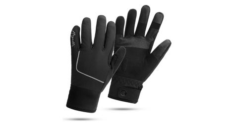 Gants velo long de hiver rogelli essential - femme - noir