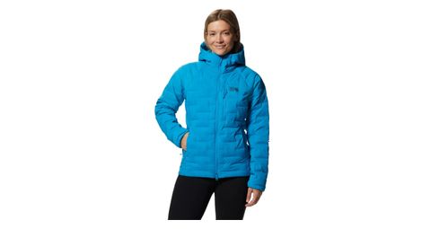 Veste femme mountain hardwear stretchdown bleu