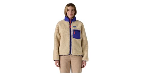 Polaire patagonia classic retro-x beige/bleu femme