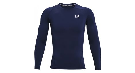 Sous-maillot manches longues de compression under armour heatgear armour bleu