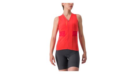 Maglia senza maniche castelli anima 4 rosso donna