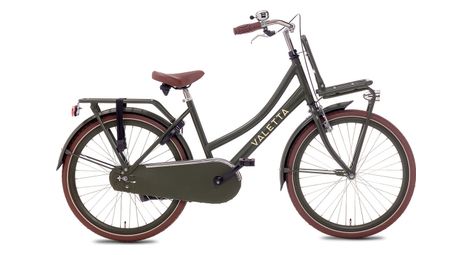 Velo enfant valetta cargo filles 24 pouces vert armee