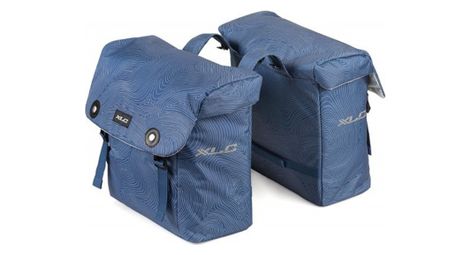 Paire de sacoches de porte bagages xlc ba s88 avec motif empreinte digitale 34 l bleu