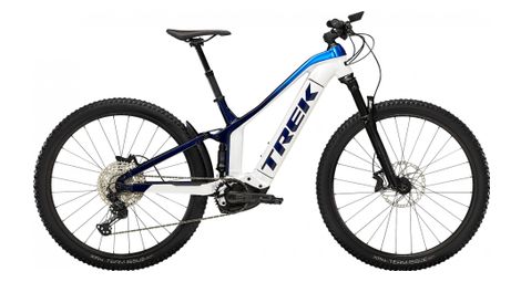 Vtt électrique tout-suspendu trek powerfly fs 7 shimano slx xt 12v 625 wh 29 blanc / bleu alpine 2023