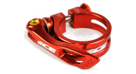 Collier de selle serrage rapide ice 31 8 mm rouge