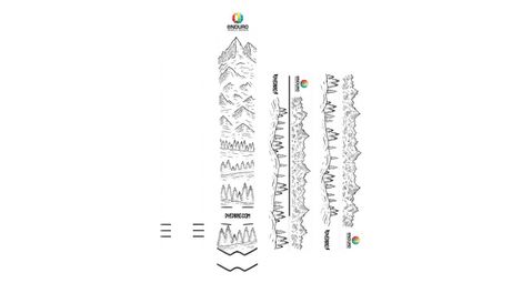 Dyedbro ews mountain telaio sticker nero
