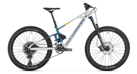 Mondraker f-trick 24 volledig geveerde mtb voor kinderen sram sx 12v 24'' grijs blauw 2024