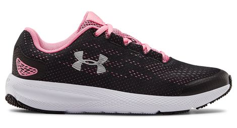 Under armour gs charged pursuit 2 3022860 002 pour filles noir chaussures de running
