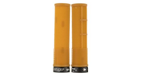 Paire de grips dmr deathgrip flangeless thin orange gum