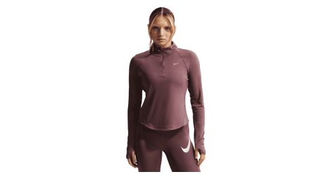 Top con 1/2 zip da donna Nike Tempo Swoosh Run Rosa