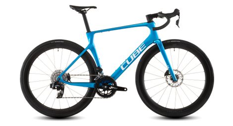 Cube agree c:62 ex racefiets sram rival axs 12s 700 mm topas blauw 2026