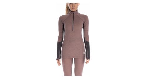 Sous maillot manches longues artilect goldhill 125 zoned 1 4 zip mauve femme