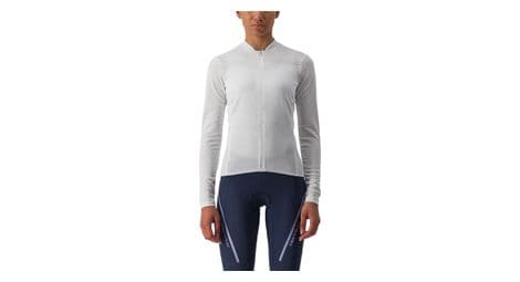 Maillot castelli anima 4 blanco marfil mujer manga larga