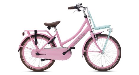Velo enfant valetta cargo n3 filles 22 pouces rose menthe
