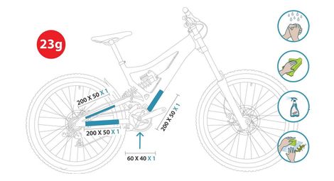 Clearprotect kit protections invisibles de vélo pack xtrem