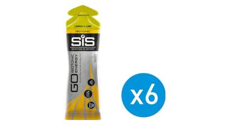 Lot de 6 gels énergétiques sis go isotonic energy gel citron/citron vert 60ml