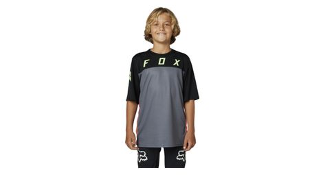 Maillot manches courtes fox defend race enfant noir