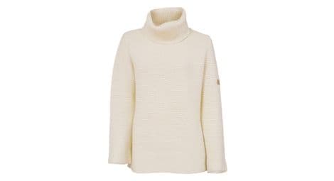 Pull ivanhoe nls holly coll blanc naturel 100 pure laine non teinte