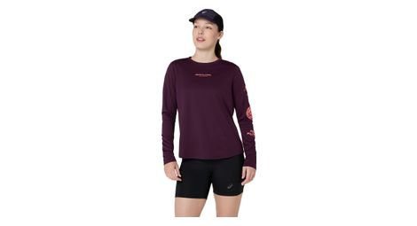 Asics Fujitrail-logo T-shirt voor dames, paars