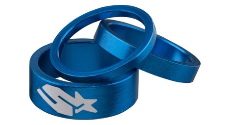 Spank kit de 3 entretoises de direction tweet tweet 11/8 bleu