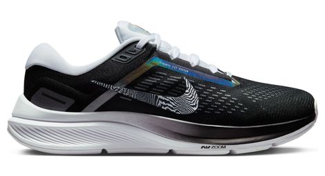 Chaussures de running nike air zoom structure 24 prm femme noir blanc