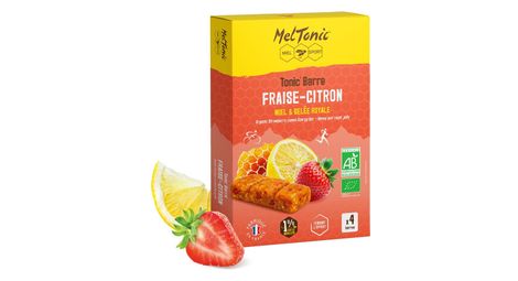 Pack Barres énergétiques Meltonic Tonic' Barre Fraise/Citron - 4x25g