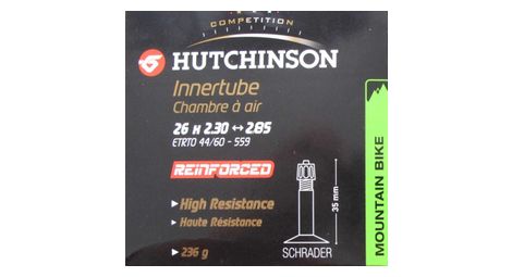 Hutchinson reinforced butyl tube 26 * 2.30 to 2.85 schrader big valve (each)