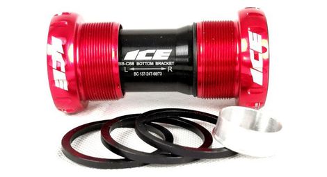 Boitier de pedalier ice shimano hollowtech sram gxp 68 73 mm rouge