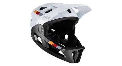 Casque avec mentonière amovible leatt enduro 2.0 blanc