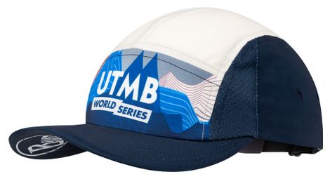 Gorra buff 5 panel go - utmb 2025 blanco/azul