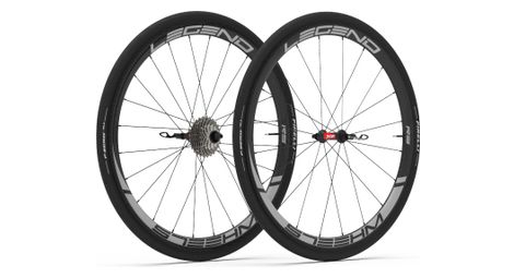 Paire de roues legend wheels 38p rs⁴ - 9x100 - 9x130mm - dt 180exp - patins - shimano