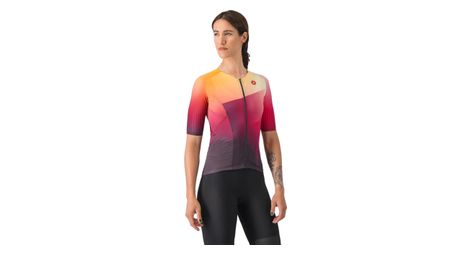 Camiseta de competición castelli free speed 3 para mujer azul naranja