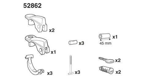 Thule 52862 Kit adaptateur SquareBar pour FreeRide
