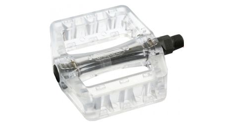 Pédales de vélo BMX / Freestyle résine claire WELLGO B107P