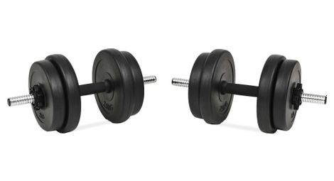 Haltères 14 pièces 20 kg poids barres disques fitness musculation biceps