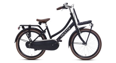 Velo enfant valetta cargo n3 filles 22 pouces noir mat