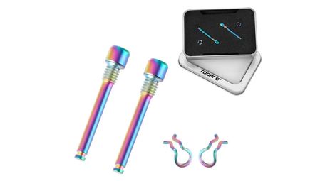 Lot de 2 vis Toopre d'étrier de frein M4 en titane TC4 avec circlips Multicolore Compatibles Shimano