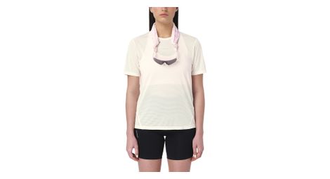 Salomon SHKout Core Graphic hardloop-T-shirt, wit/roze, dames