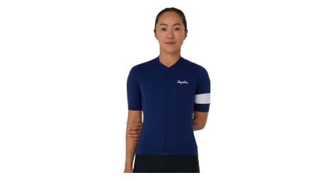 Kurzarm trikot damen rapha core blau/weiß