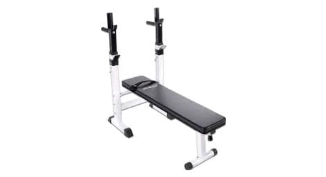 Banc de musculation avec support de barres pliable réglable charge max 200 kg banc de poids d'entraînement fitness