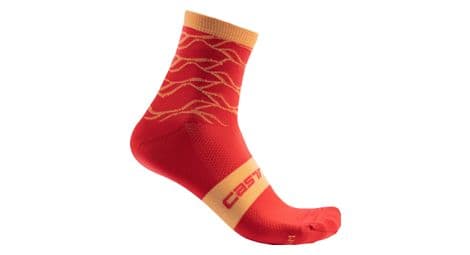 Calcetines castelli climber's 3.0 12 rojo mujer