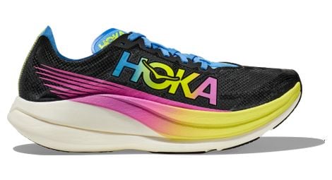 Zapatillas de running hoka unisex rocket x 2 negro multicolor