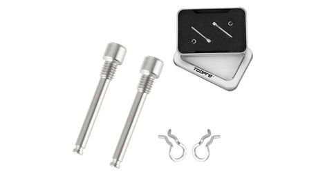 Lot de 2 vis d'étrier de frein Toopre M4 en titane TC4 avec circlips argent Compatibles Shimano