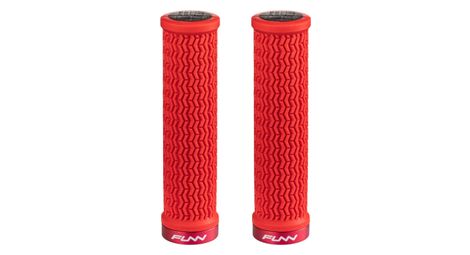 Paire de grips funn holeshot 130mm rouge