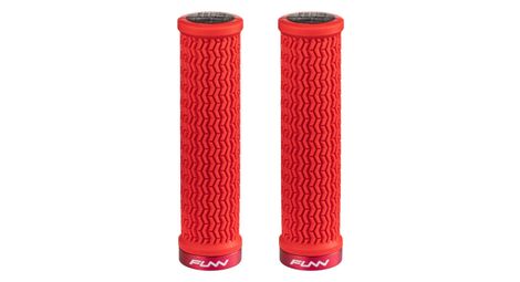 Paire de grips funn holeshot 130mm rouge