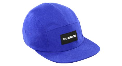 Gorra salomon five panel unisex azul