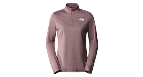 Camiseta de manga larga para mujer the north face flex 1/4 zip malva