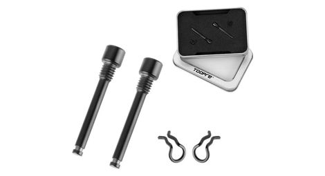 Lot de 2 vis Toopre etrier de frein M4 en titane TC4 avec circlips Compatibles Shimano Noir