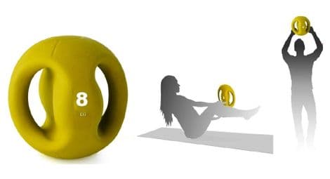 Medecine ball avec poignee tremblay 8 kg