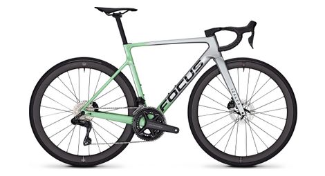 Bicicleta de carretera Focus Izalco Max 9.7 Shimano Ultegra Di2 12 velocidades, 700 mm, plateada/verde, 2026